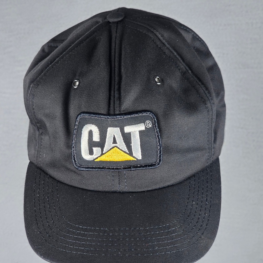 Caterpillar CAT Snapback Hat Mens Cyrk Made in USA Workwear Trucker Cap 90s